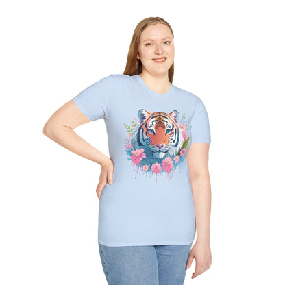 Unisex Tiger Shirt Gildan Softstyle 64000 Cotton Tee Everyday Comfort