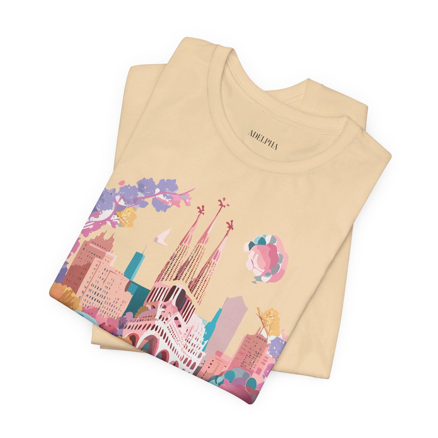 T-Shirt aus natürlicher Baumwolle – Kollektion „Beautiful Places“ – Barcelona