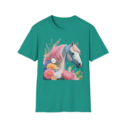 Horse Shirt Unisex Gildan Softstyle 64000 Cotton Tee With Animals