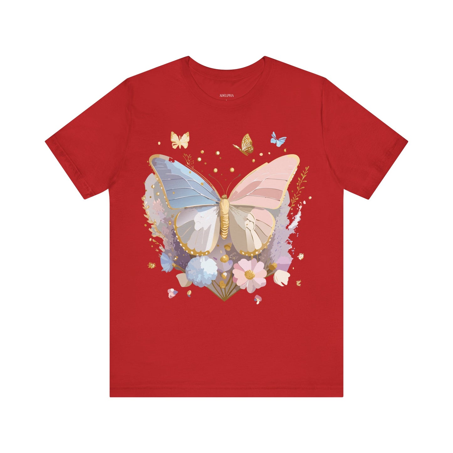 T-Shirt aus natürlicher Baumwolle mit Schmetterling