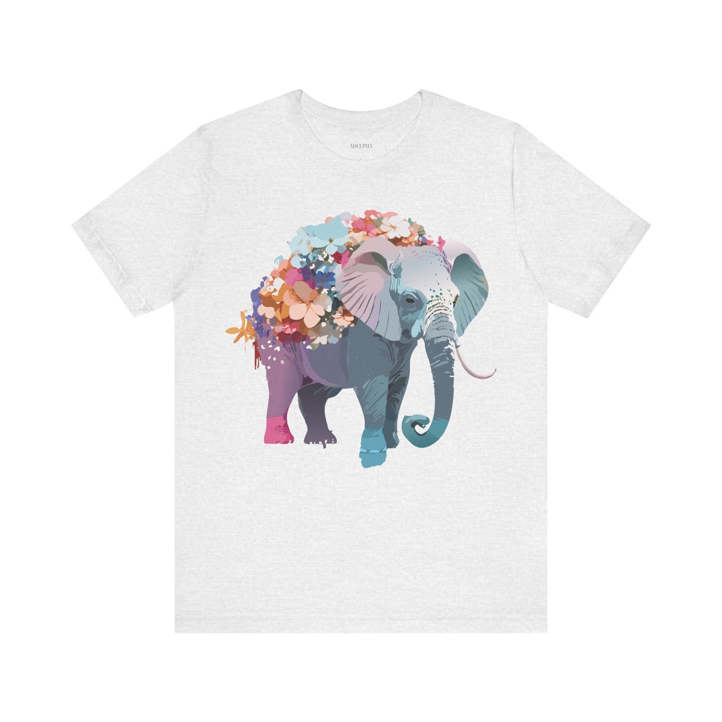 Natural Cotton Tee Shirt with Elephant