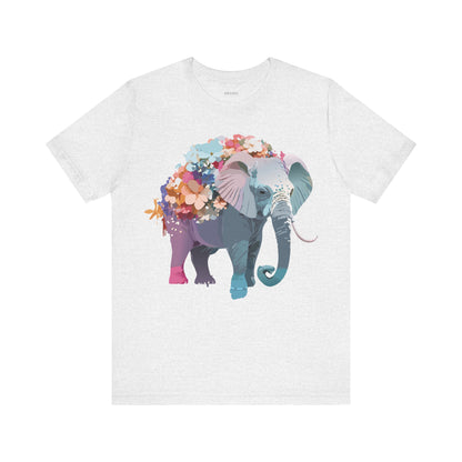 Natural Cotton Tee Shirt with Elephant Printify