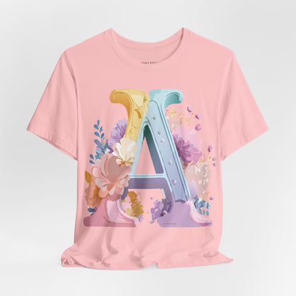Natural Cotton Tee Shirt - Letters Collection - A Printify