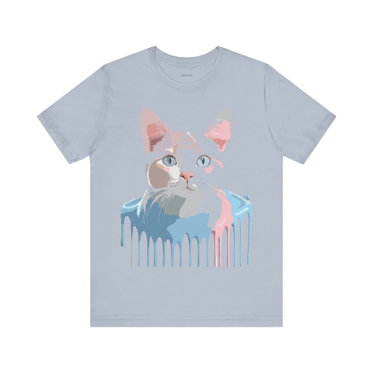 T-shirt en coton naturel avec chat