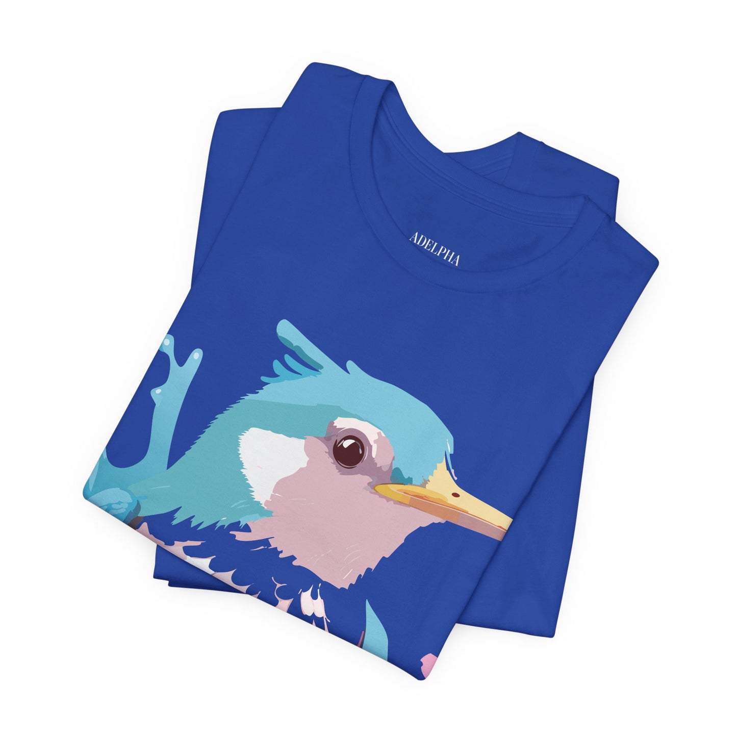 Natural Cotton Tee Shirt with Bird