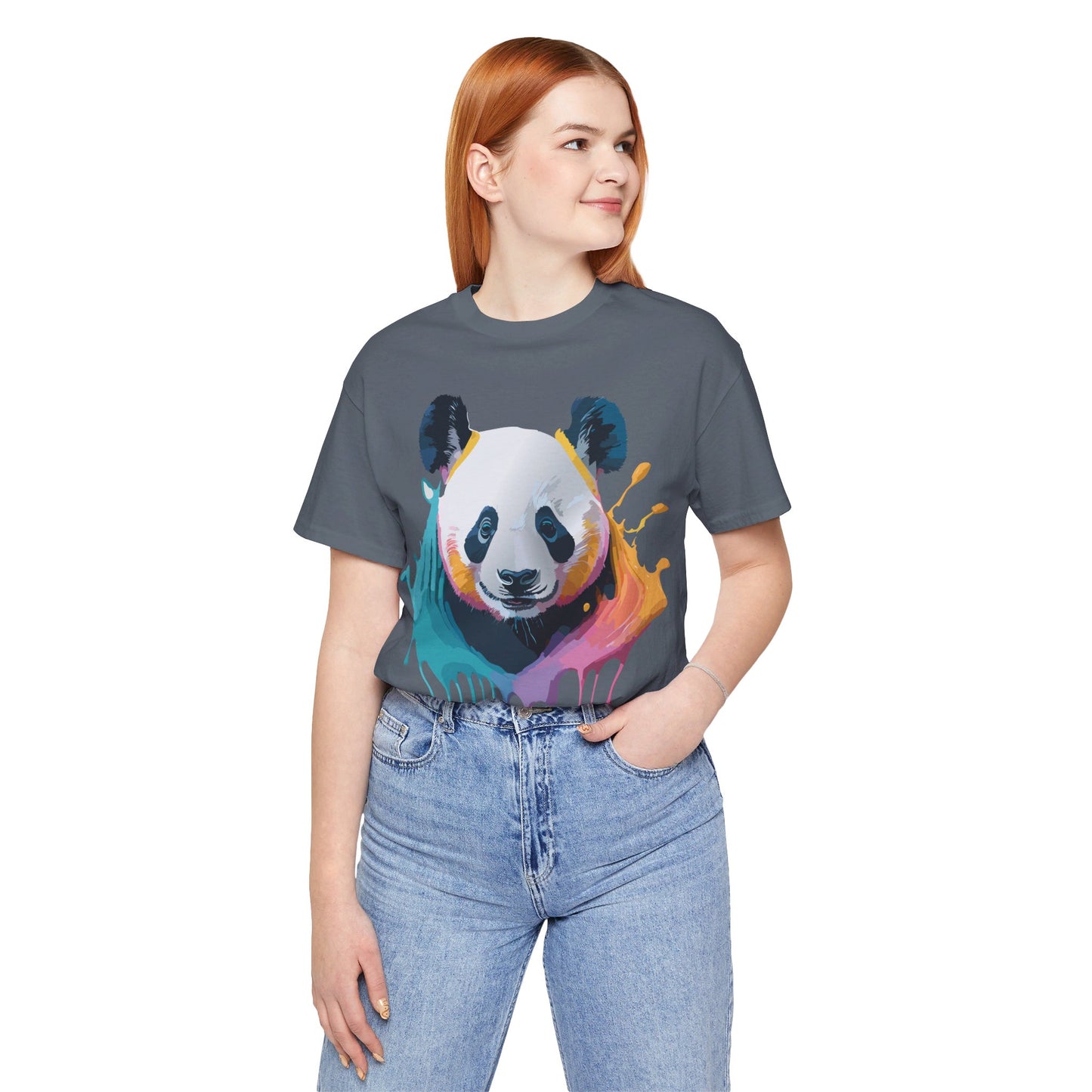 T-Shirt aus natürlicher Baumwolle mit Panda