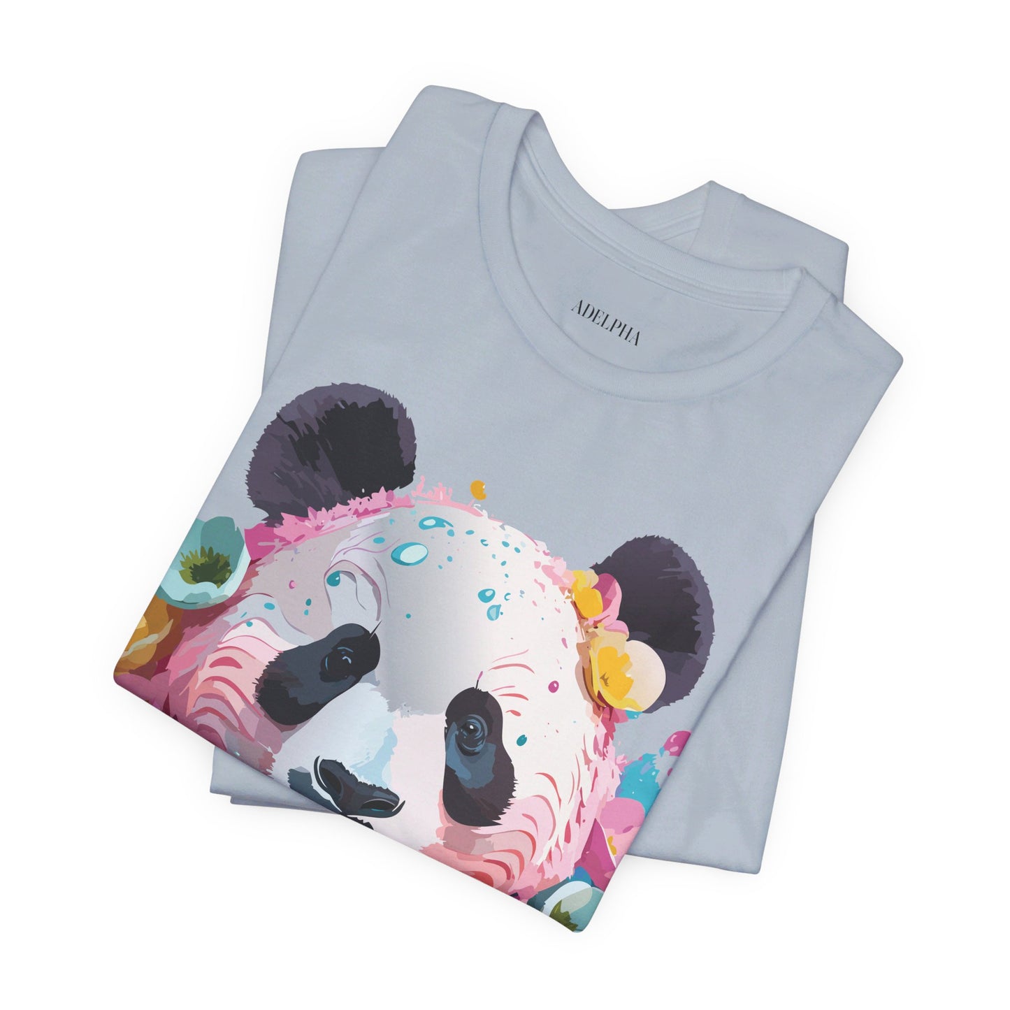 Natural Cotton Tee Shirt with Panda