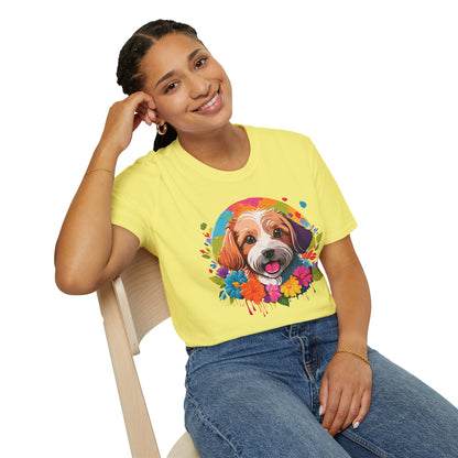 Unisex Dog Shirt Softstyle Cotton Tee Gildan 64000 Animal Tee