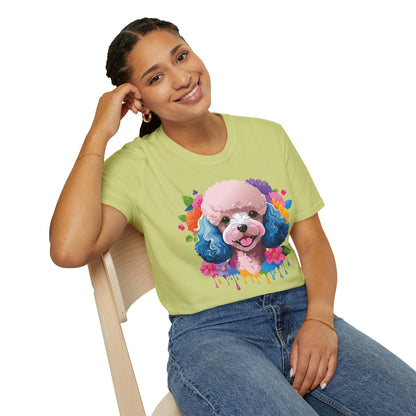 Unisex Dog Shirt Softstyle Tee 100 Percent Cotton Animal Print