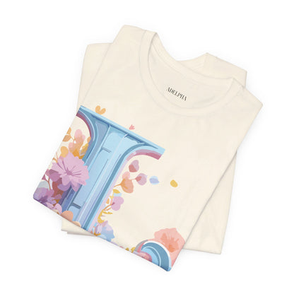 Natural Cotton Tee Shirt - Letters Collection - L Printify