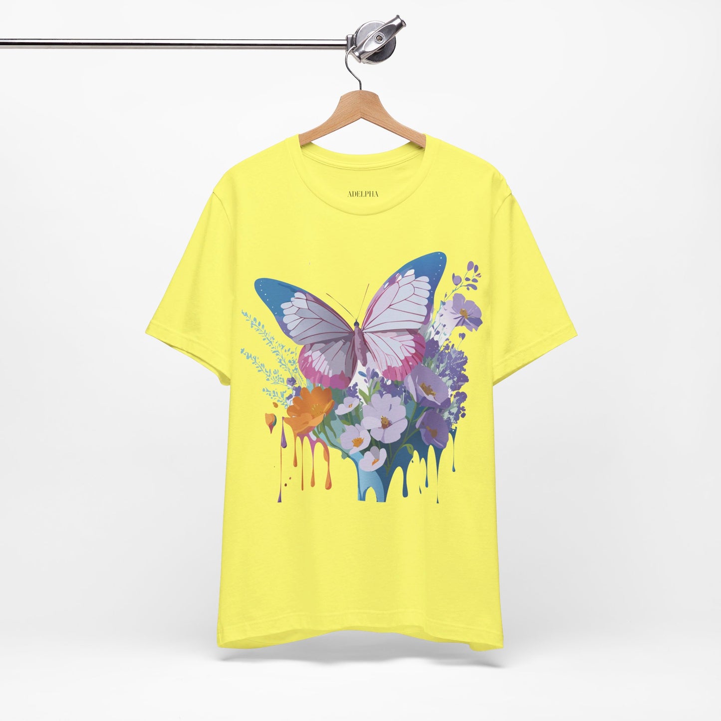 T-Shirt aus natürlicher Baumwolle mit Schmetterling