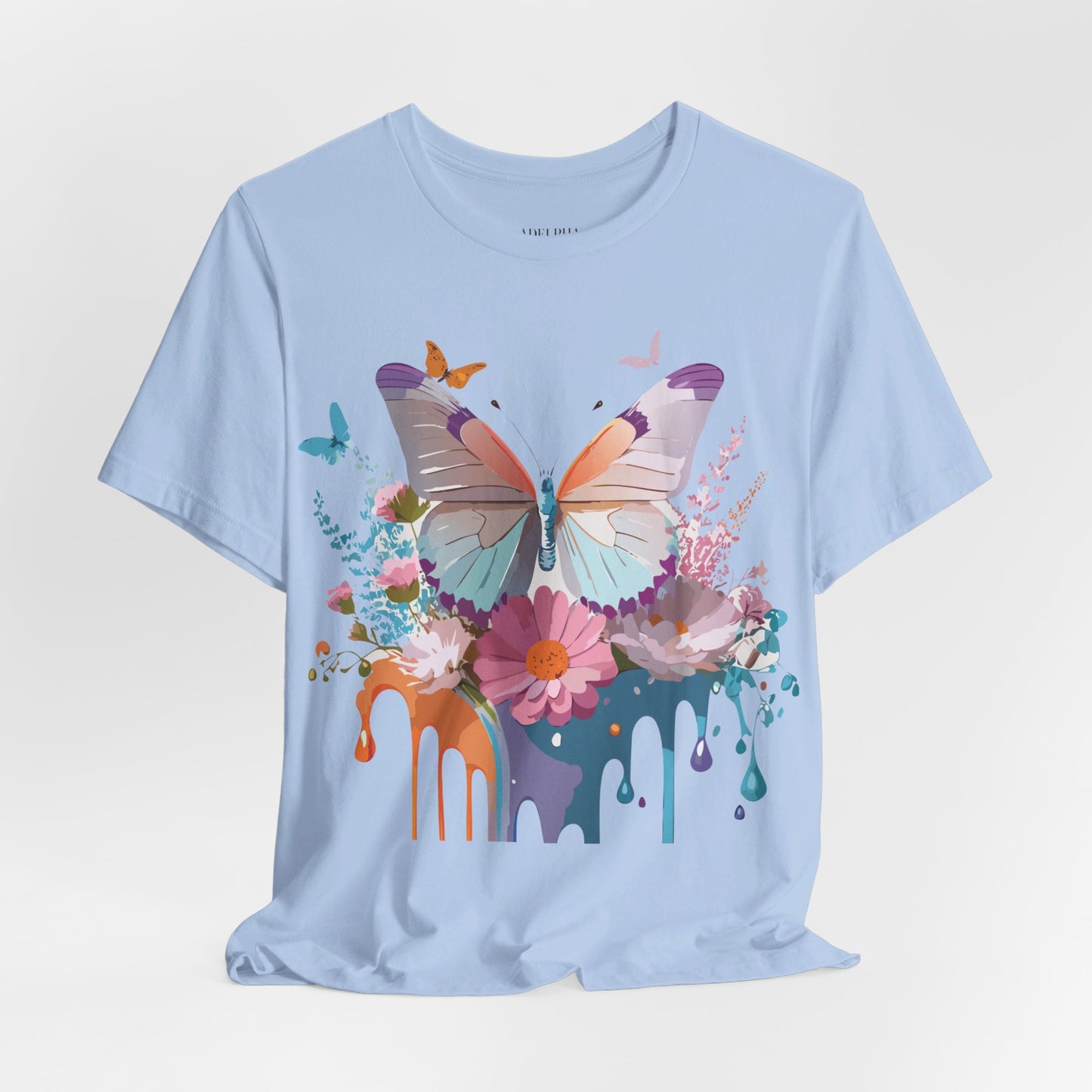 T-shirt en coton naturel avec papillon