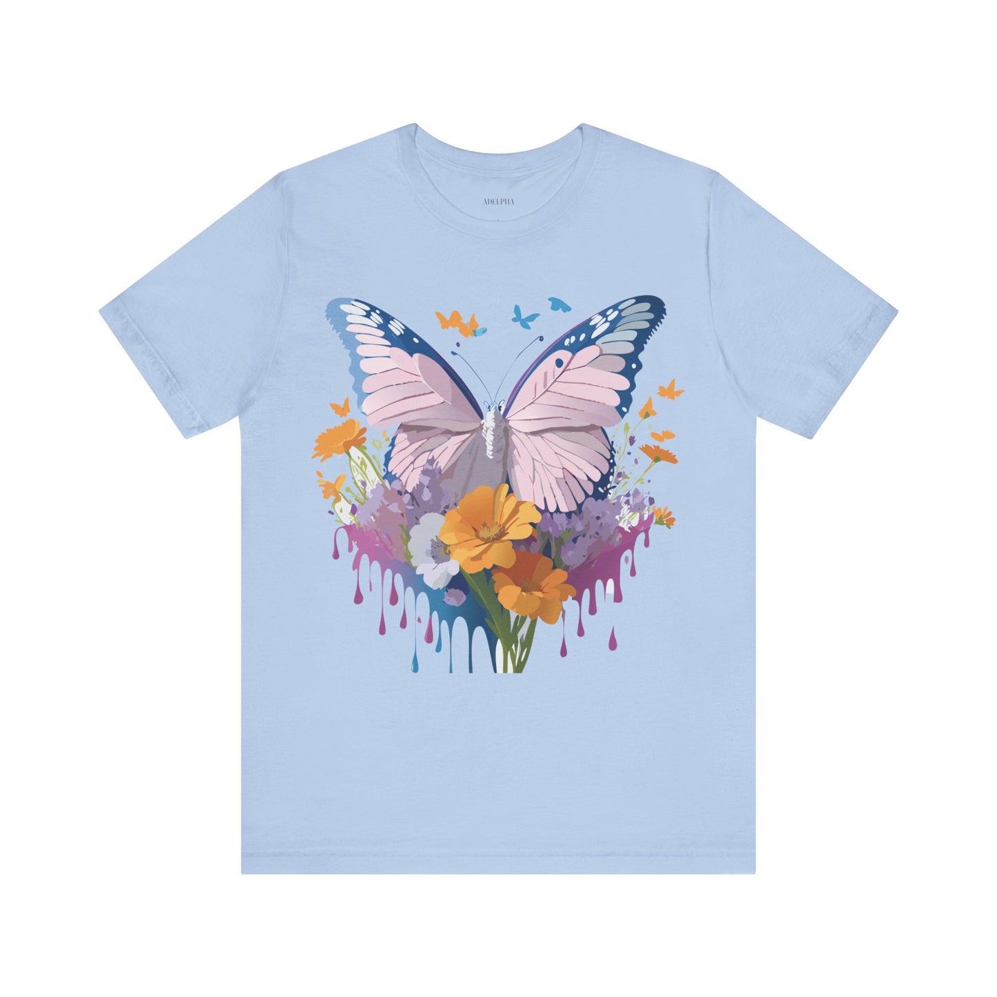 T-shirt en coton naturel avec papillon