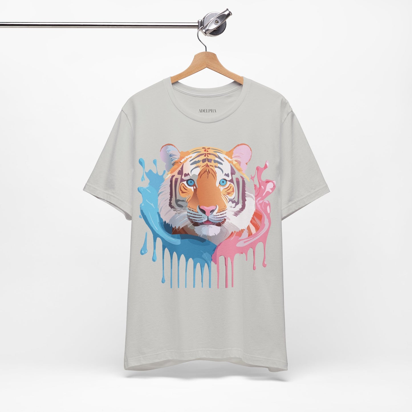 Natural Cotton Tee Shirt with Tiger