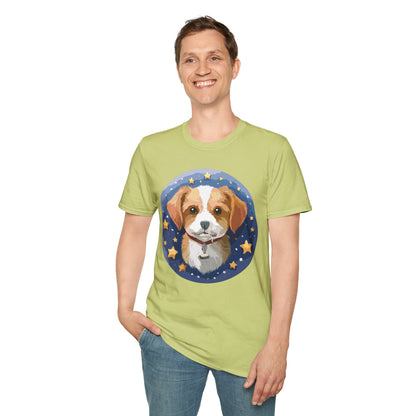 Unisex Dog Shirt Animal Print Tee Gildan Softstyle 64000 Cotton