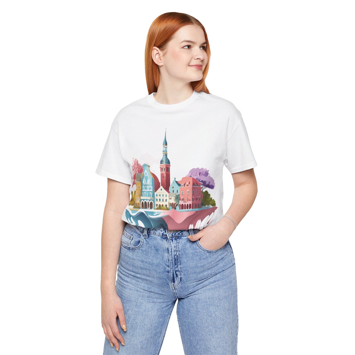 Natural Cotton Tee Shirt - Beautiful Places Collection - Warnemünde and Rostock - Germany