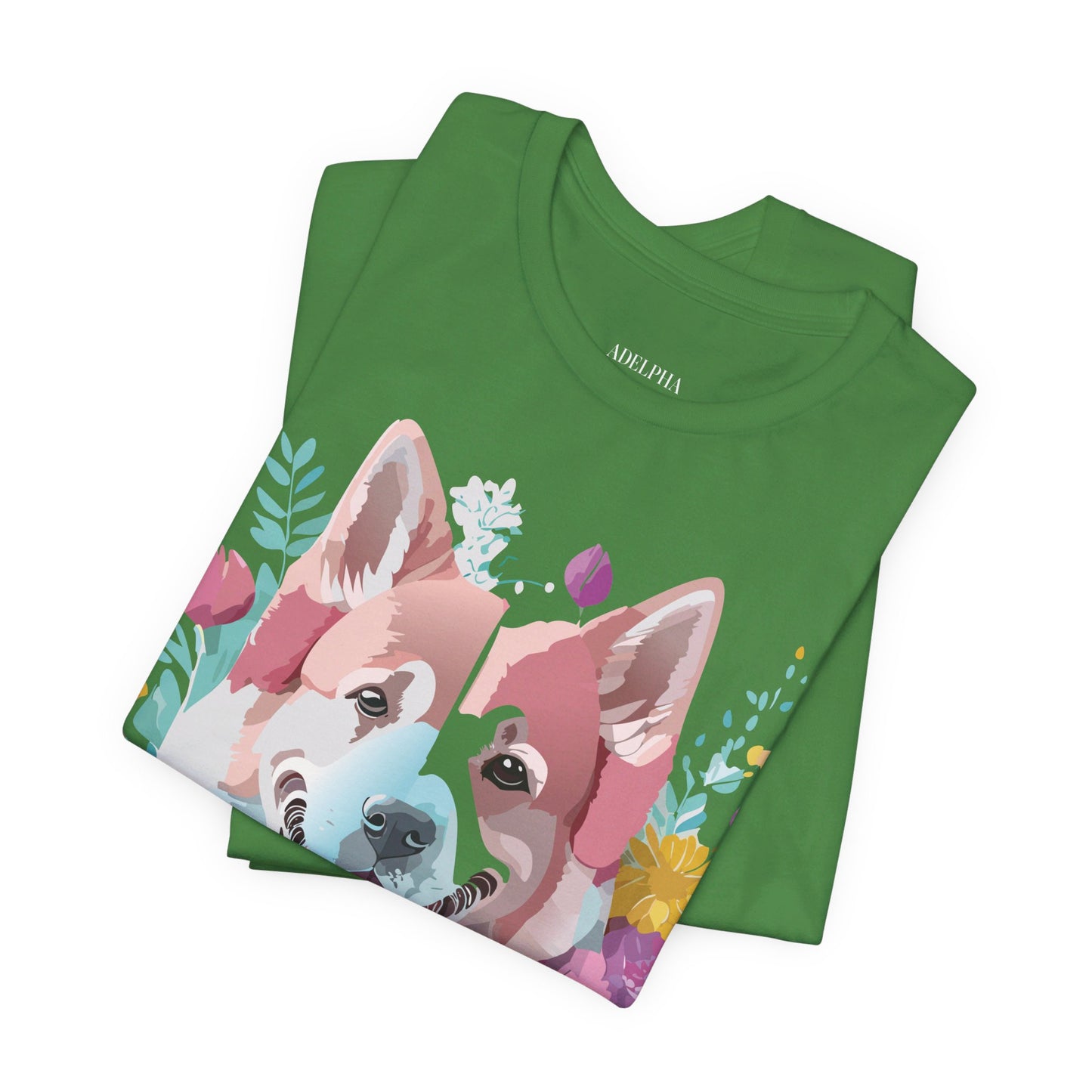 T-shirt en coton naturel avec chien