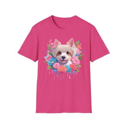 Unisex Gildan Softstyle Animal Print Dog Shirt Tee 100 Percent Cotton