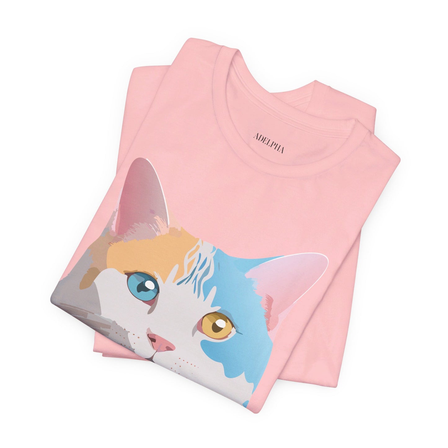 T-shirt en coton naturel avec chat