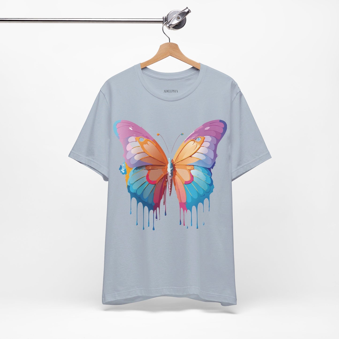 T-Shirt aus natürlicher Baumwolle mit Schmetterling