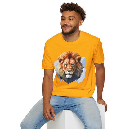 Lion Shirt Unisex Animal Tee Softstyle Gildan 64000 100 Percent Ring Spun Cotton