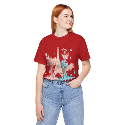 Natural Cotton Tee Shirt - Beautiful Places Collection - Paris Printify