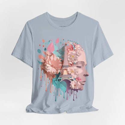 Natural Cotton Tee Shirt - Beautiful Places Collection - Paris Printify