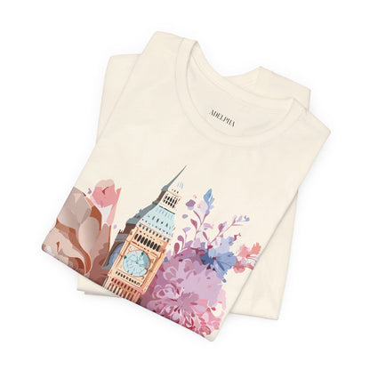 Natural Cotton Tee Shirt - Beautiful Places Collection - London Printify
