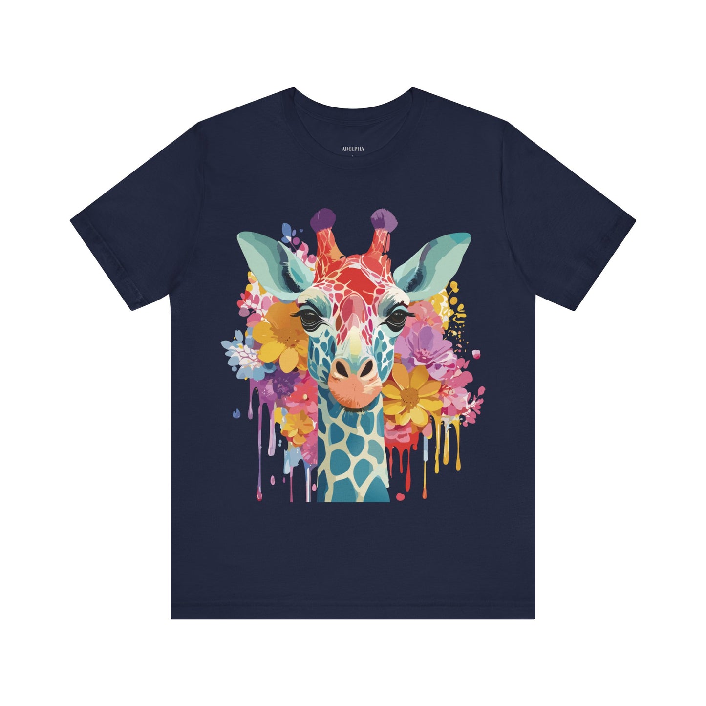 Natural Cotton Tee Shirt with Giraffe