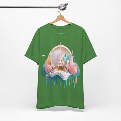 Natural Cotton Tee Shirt - Beautiful Places Collection - Paris Printify