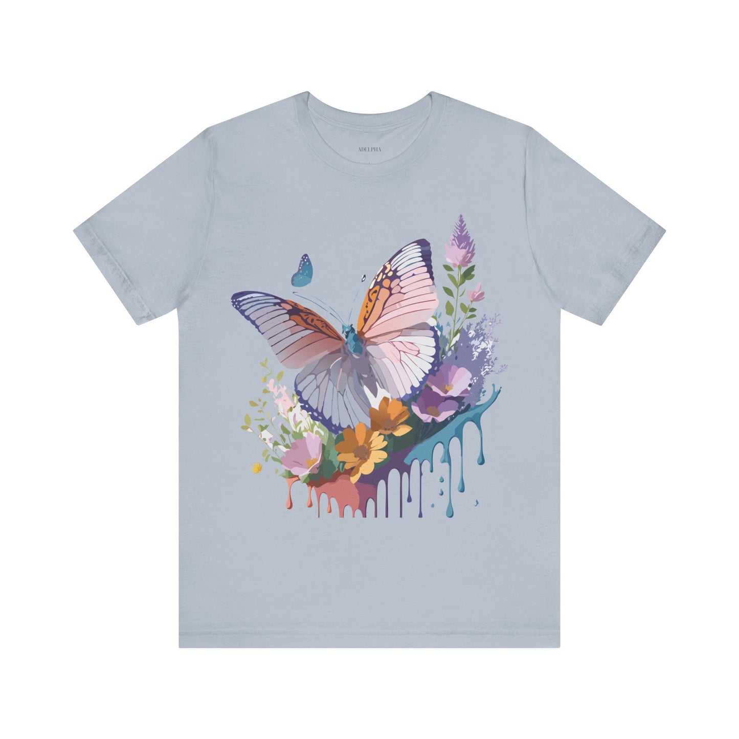 T-shirt en coton naturel avec papillon