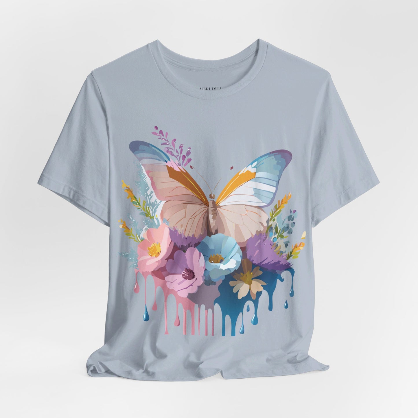 T-shirt en coton naturel avec papillon