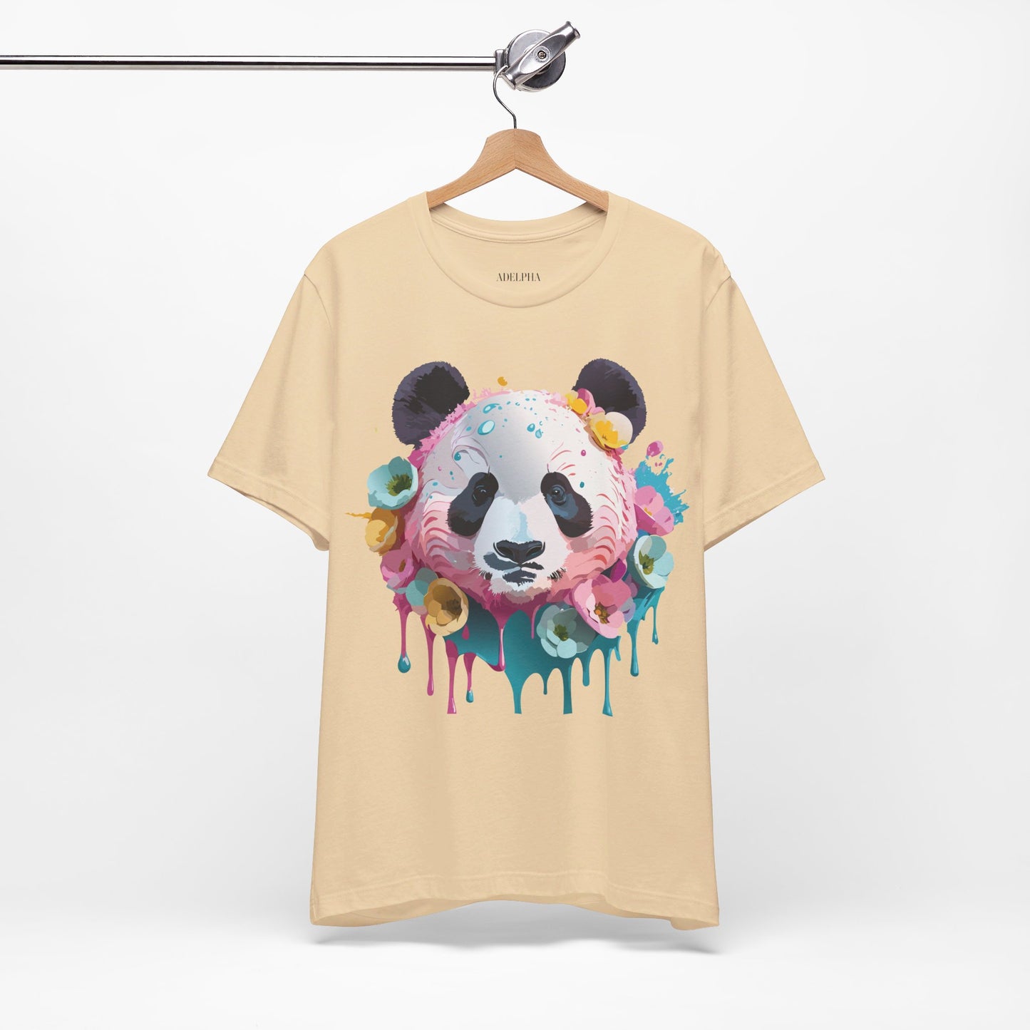 Natural Cotton Tee Shirt with Panda