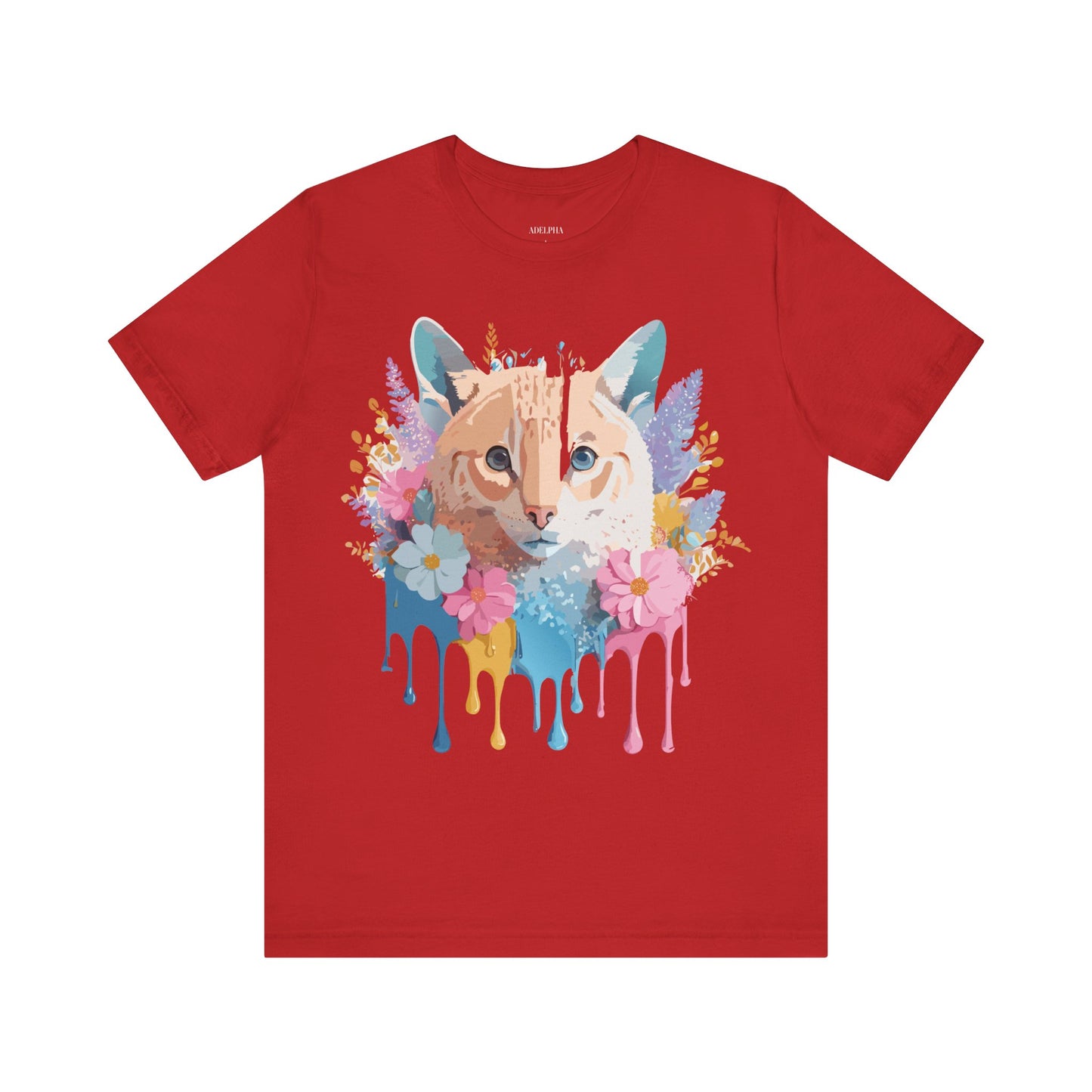 T-Shirt aus natürlicher Baumwolle mit Katze