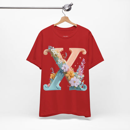 Natural Cotton Tee Shirt - Letters Collection - X Printify