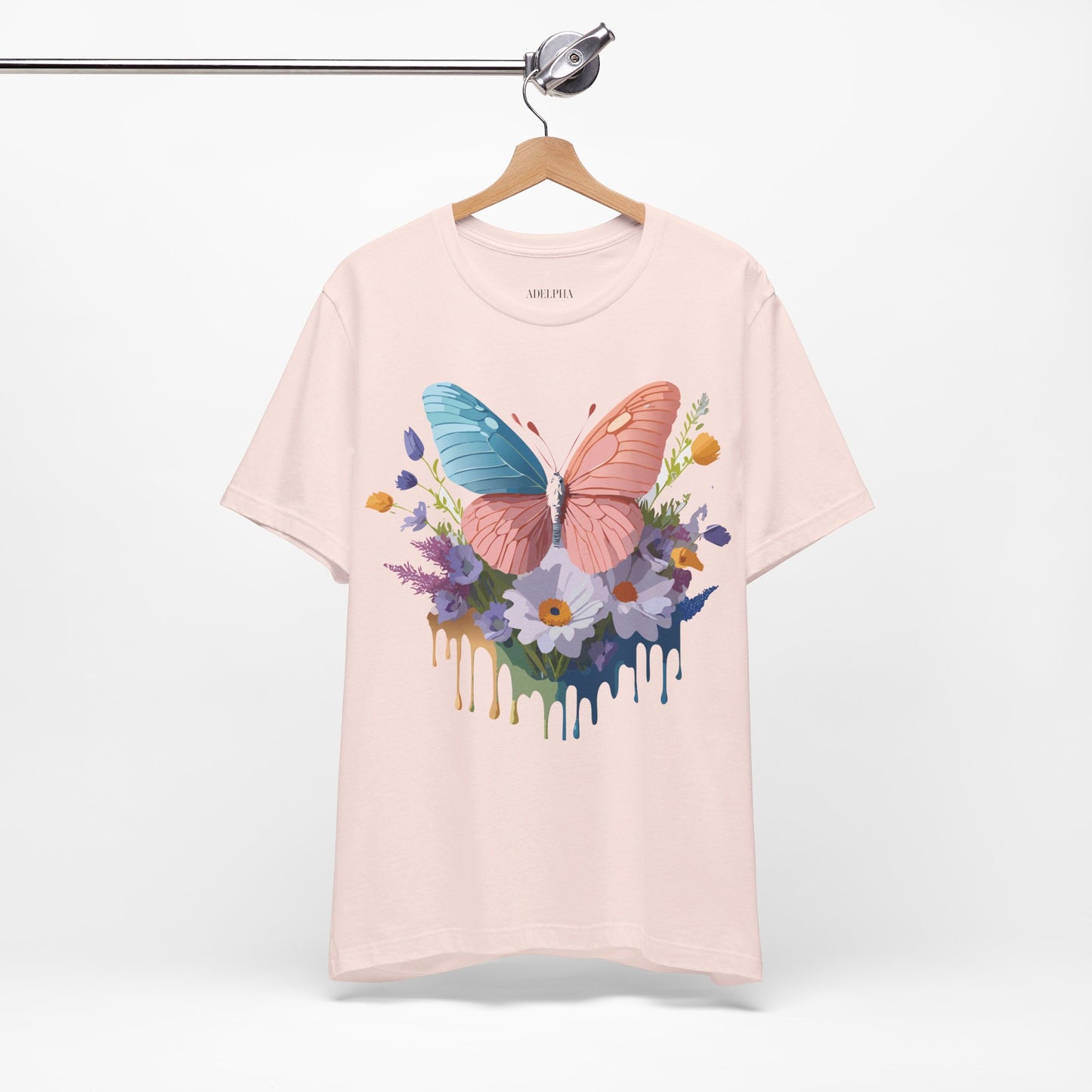 T-Shirt aus natürlicher Baumwolle mit Schmetterling