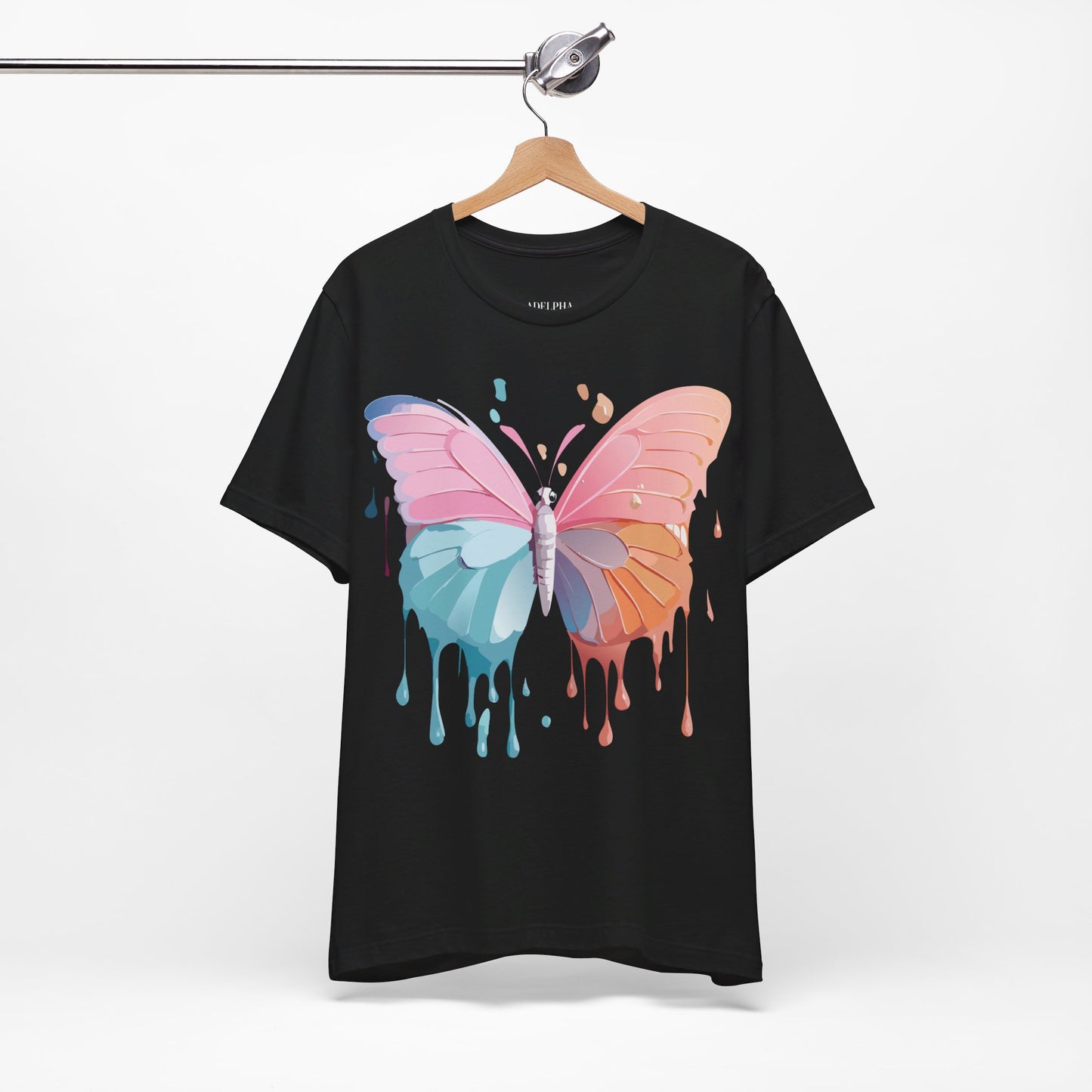 T-shirt en coton naturel avec papillon