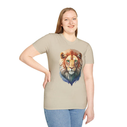 Lion Shirt Unisex Animal Tee Gildan Softstyle 64000 Cotton Tee