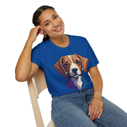 Dog Shirt Unisex Animal Print Tee Softstyle 100 Percent Cotton Gildan 64000