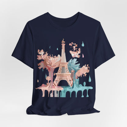 Natural Cotton Tee Shirt - Beautiful Places Collection - Paris Printify