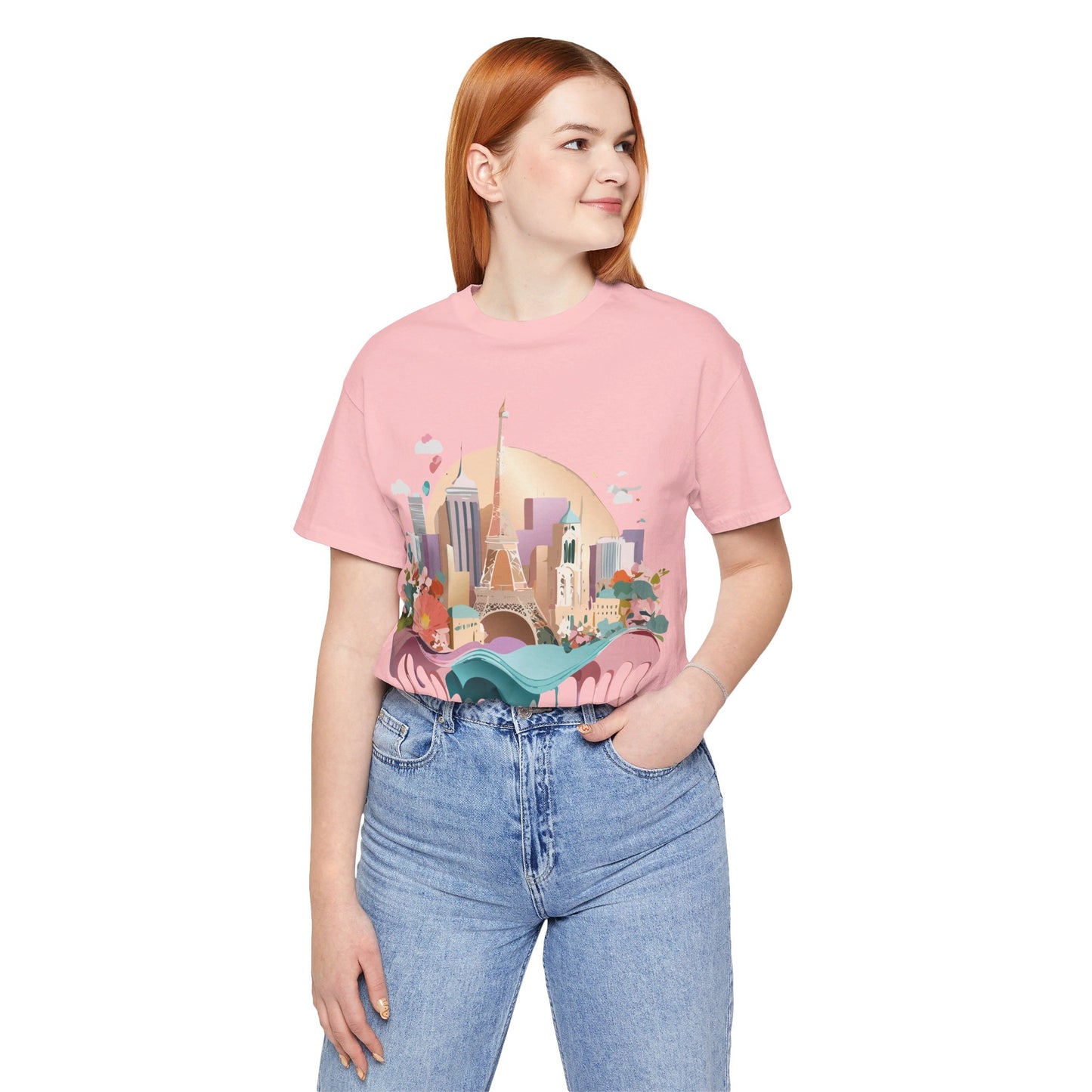 Natural Cotton Tee Shirt - Beautiful Places Collection - Paris