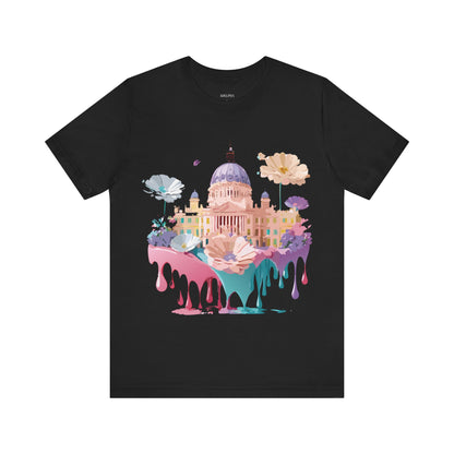 Natural Cotton Tee Shirt - Beautiful Places Collection - Madrid Printify