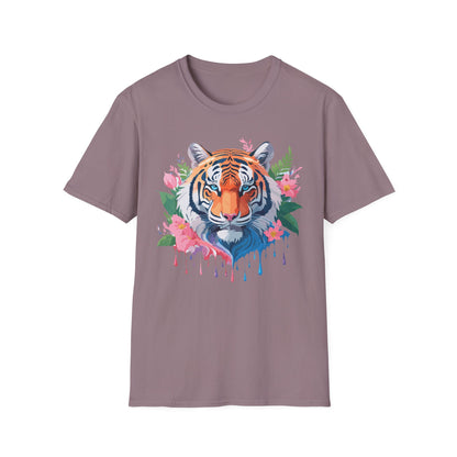 Tiger Shirt Unisex Animal Tee Softstyle Gildan 64000 Cotton Tee