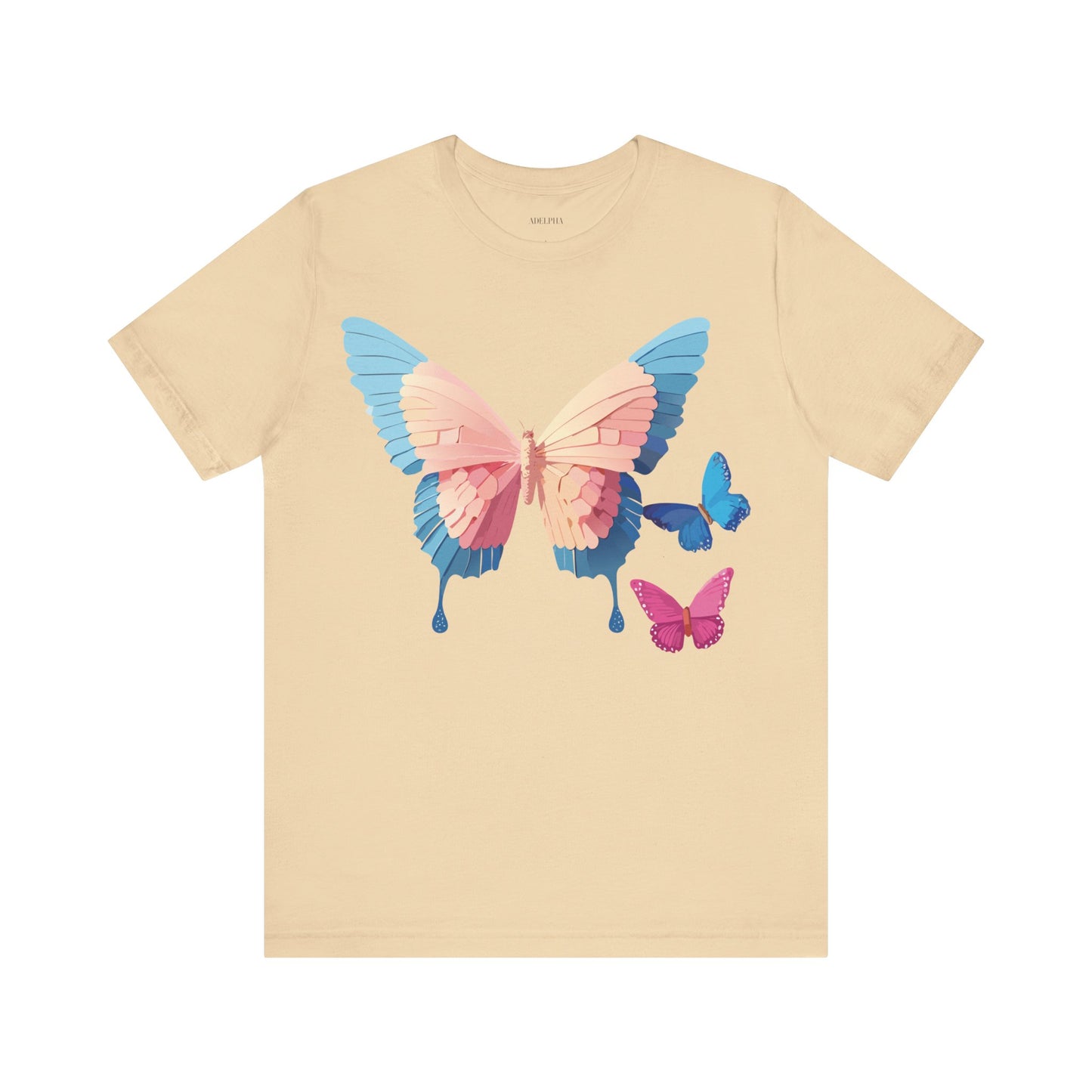 T-Shirt aus natürlicher Baumwolle mit Schmetterling