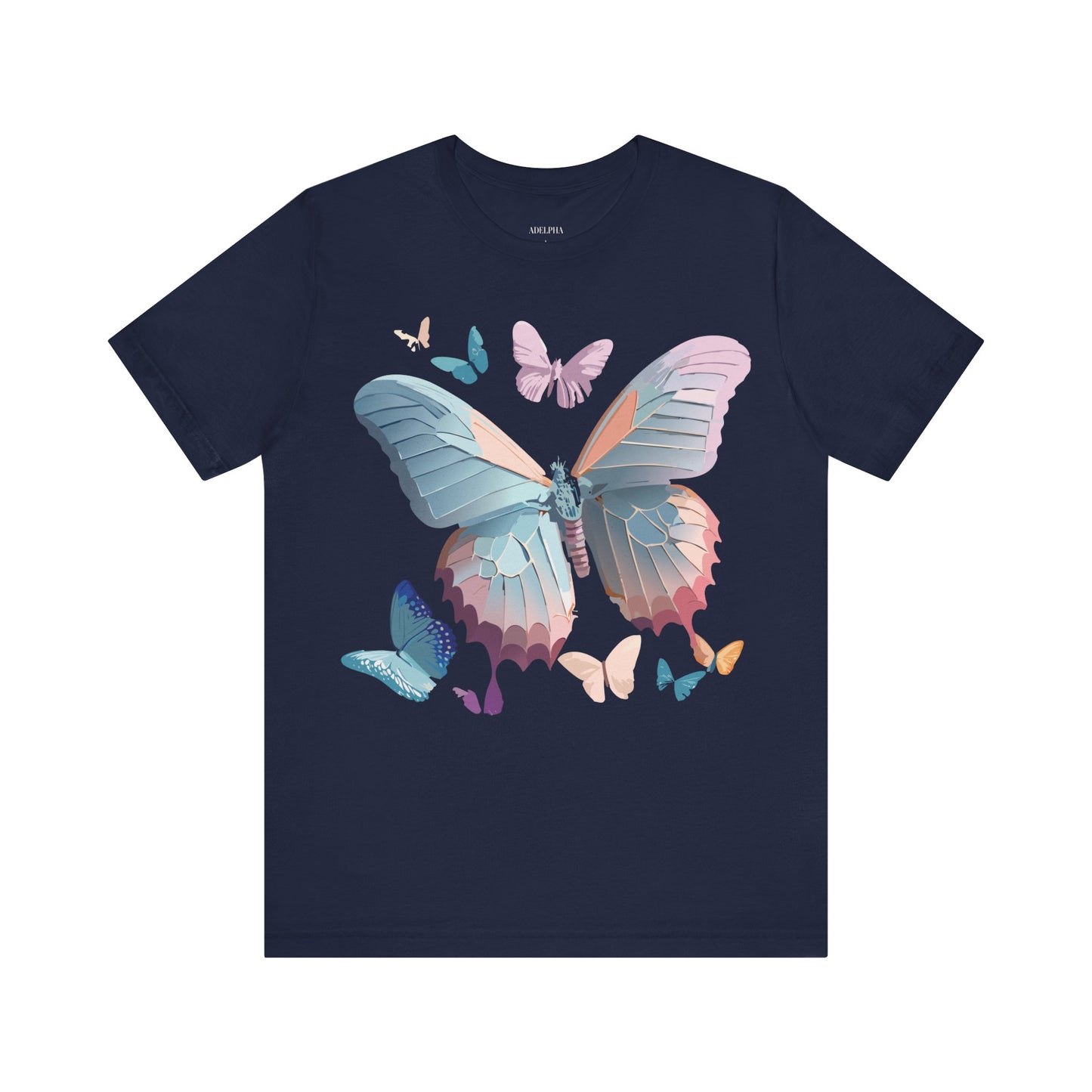 T-shirt en coton naturel avec papillon