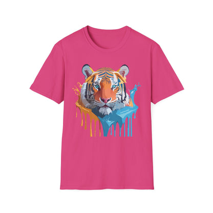 Tiger Shirt Unisex Animal Tee Ring Spun Cotton Gildan Softstyle Short Sleeve
