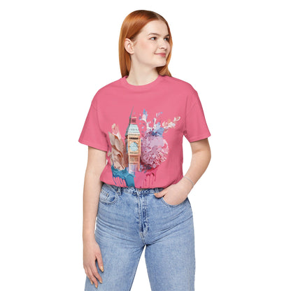 Natural Cotton Tee Shirt - Beautiful Places Collection - London Printify