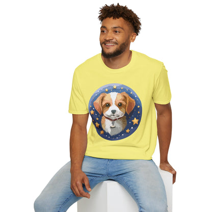Unisex Dog Shirt Animal Print Tee Gildan Softstyle 64000 Cotton