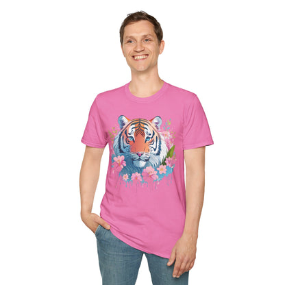 Unisex Tiger Shirt Gildan Softstyle 64000 Cotton Tee Everyday Comfort