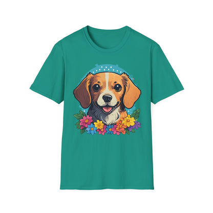 Dog Shirt Unisex Animal Tee Softstyle Cotton Ring Spun Comfort